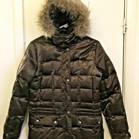 FREE COUNTRY Power Down Series Women Puffer Jacket Brown Size Small